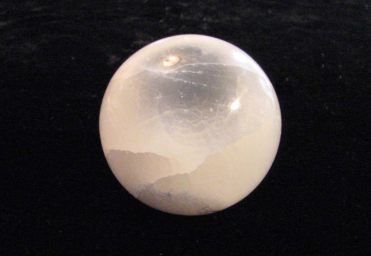 SELENITE SPHERE, MEDIUM SIZED SELENITE SPHERE, MEDIUM SIZED